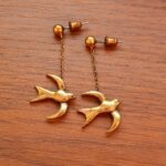 earring, swallows, gold earrings, jewelry, gold jewelry, vintage, earring, gold earrings, gold earrings, gold earrings, gold earrings, gold earrings